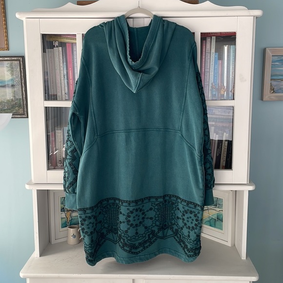 Anthropologie Daily Practice Blaine Embroidered Hoodie Dress - Picture 3 of 7